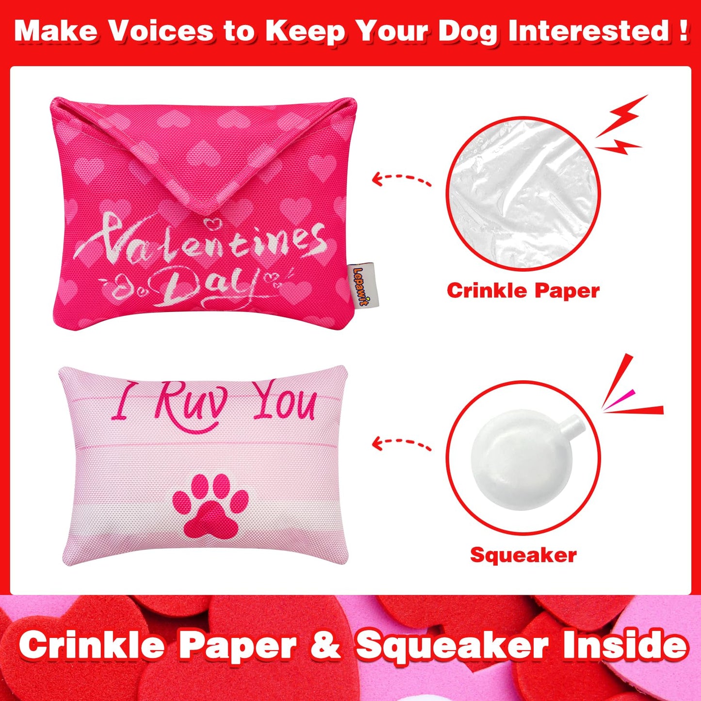 Valentine's Day Love Letter Dog Chew Toy