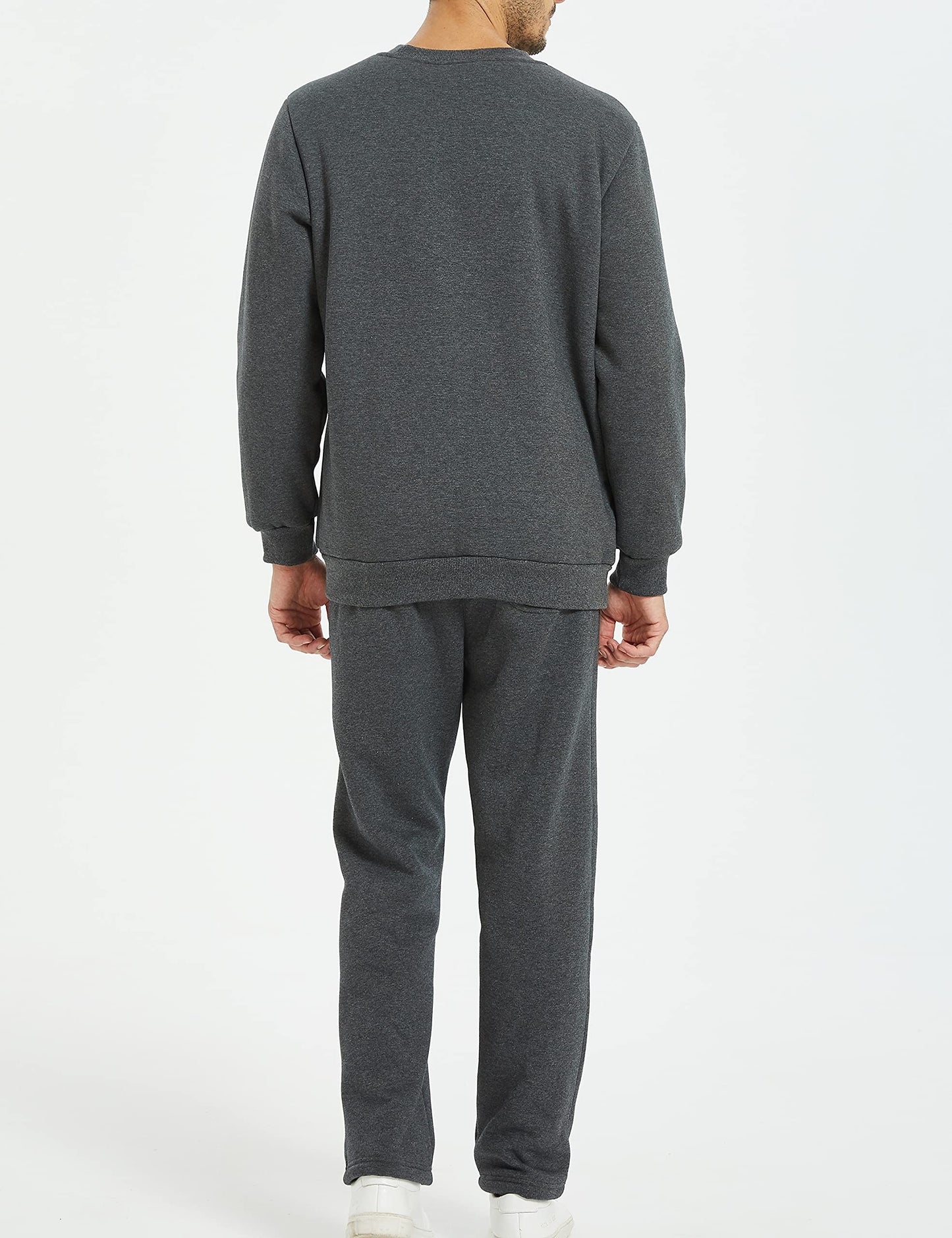 Men's Fleece-Lined Crewneck Sherpa Sweatshirt