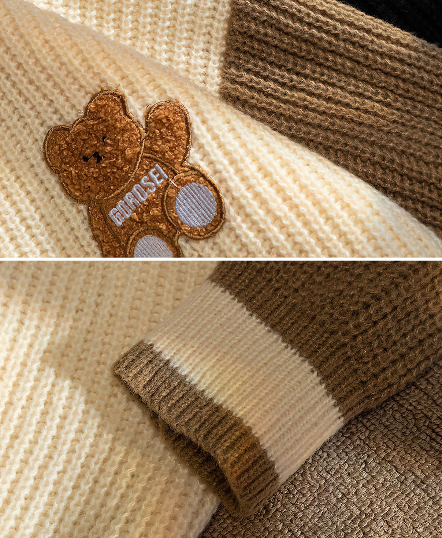 Women's Bear Embroidery Knit Jacket