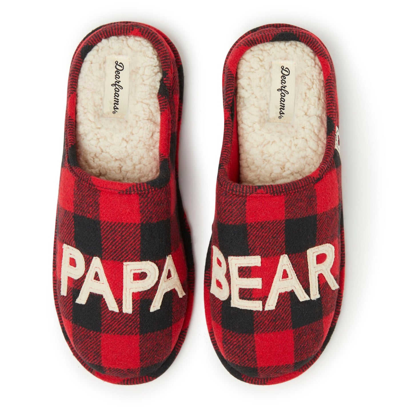 Papa Bear House Slipper, Buffalo Plaid