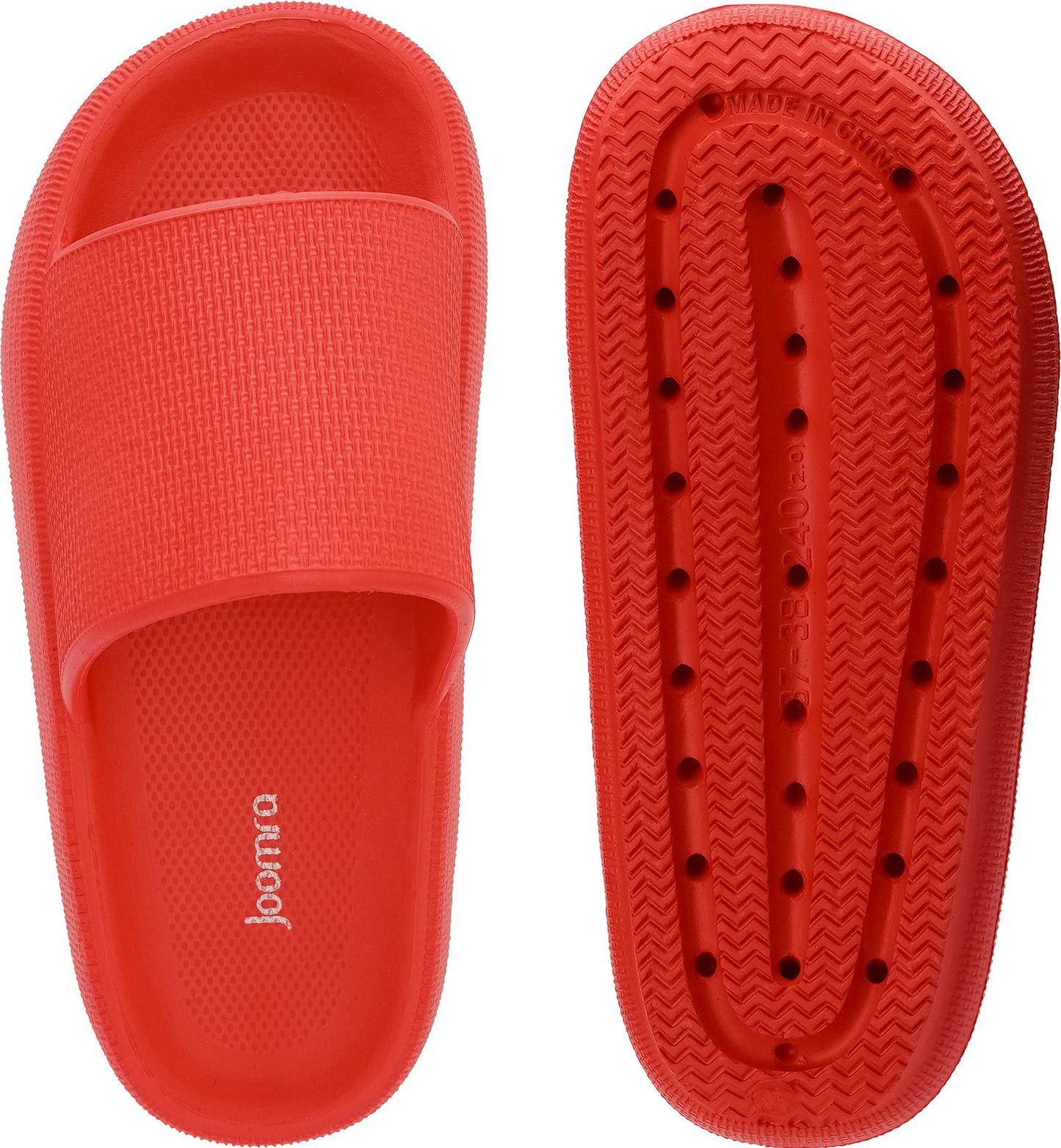 Unisex Red Pillow Slides Slippers