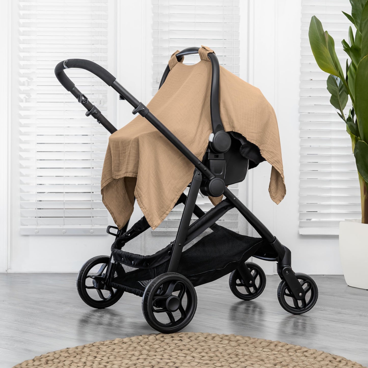 Baby Car Seat Cover with Handle Holders