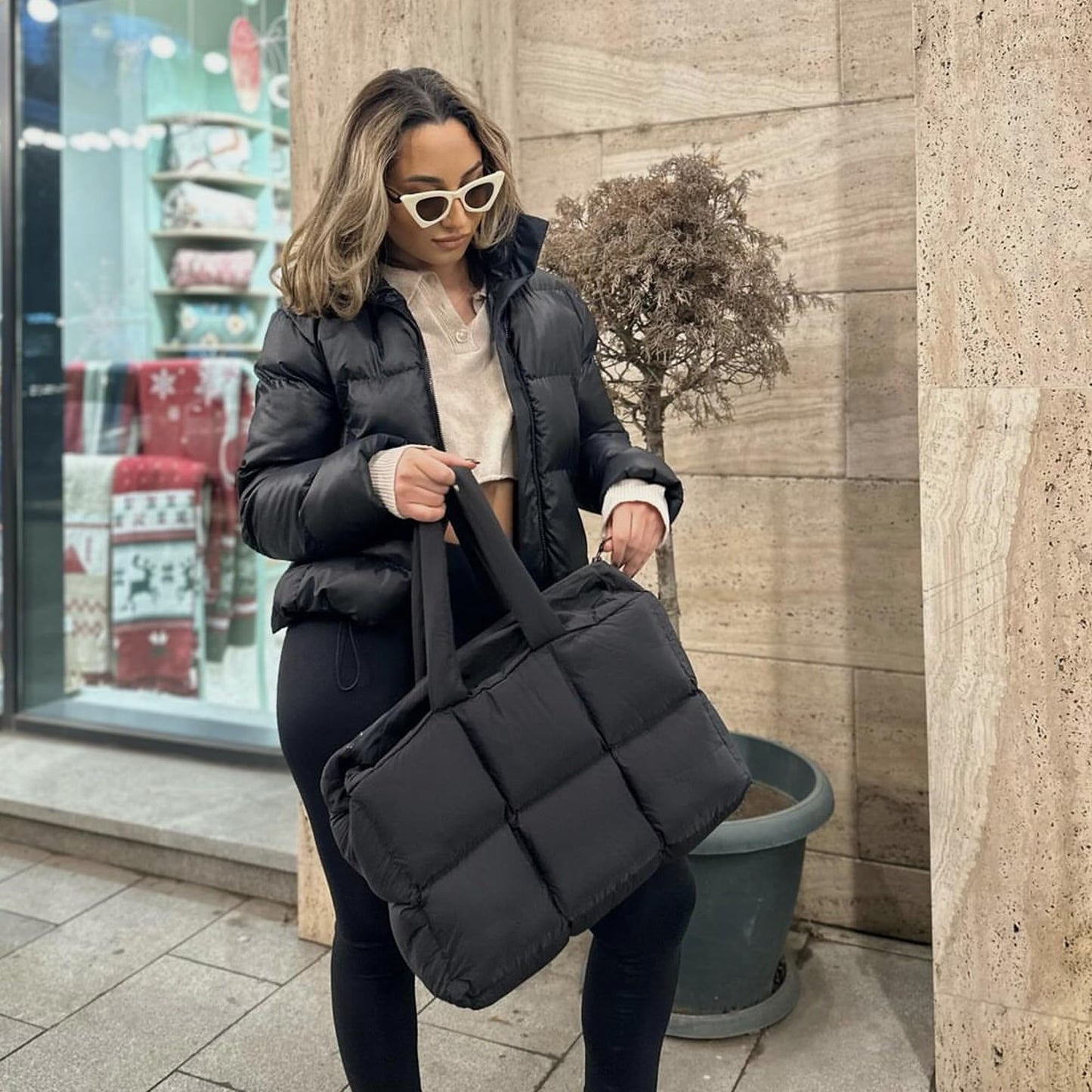 Large Puffer Tote Bag