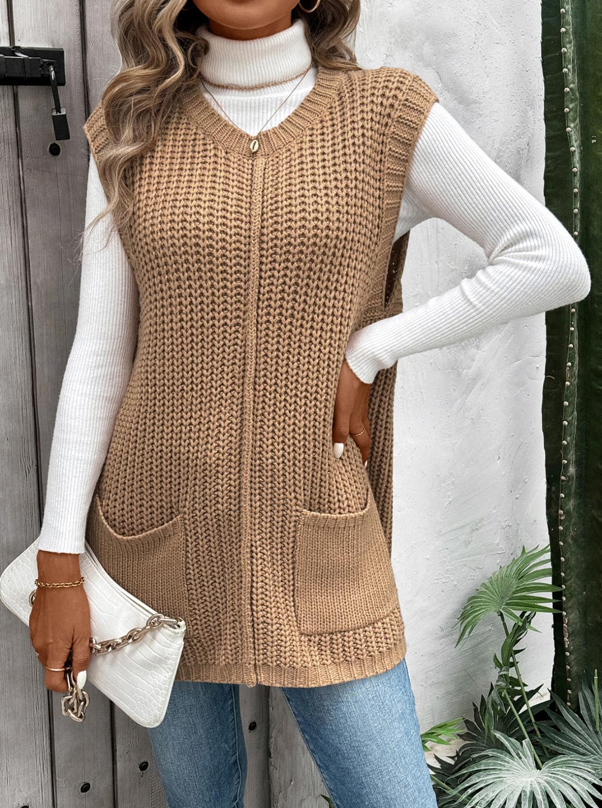 Women's Relaxed Fit Knit Sweater Vest