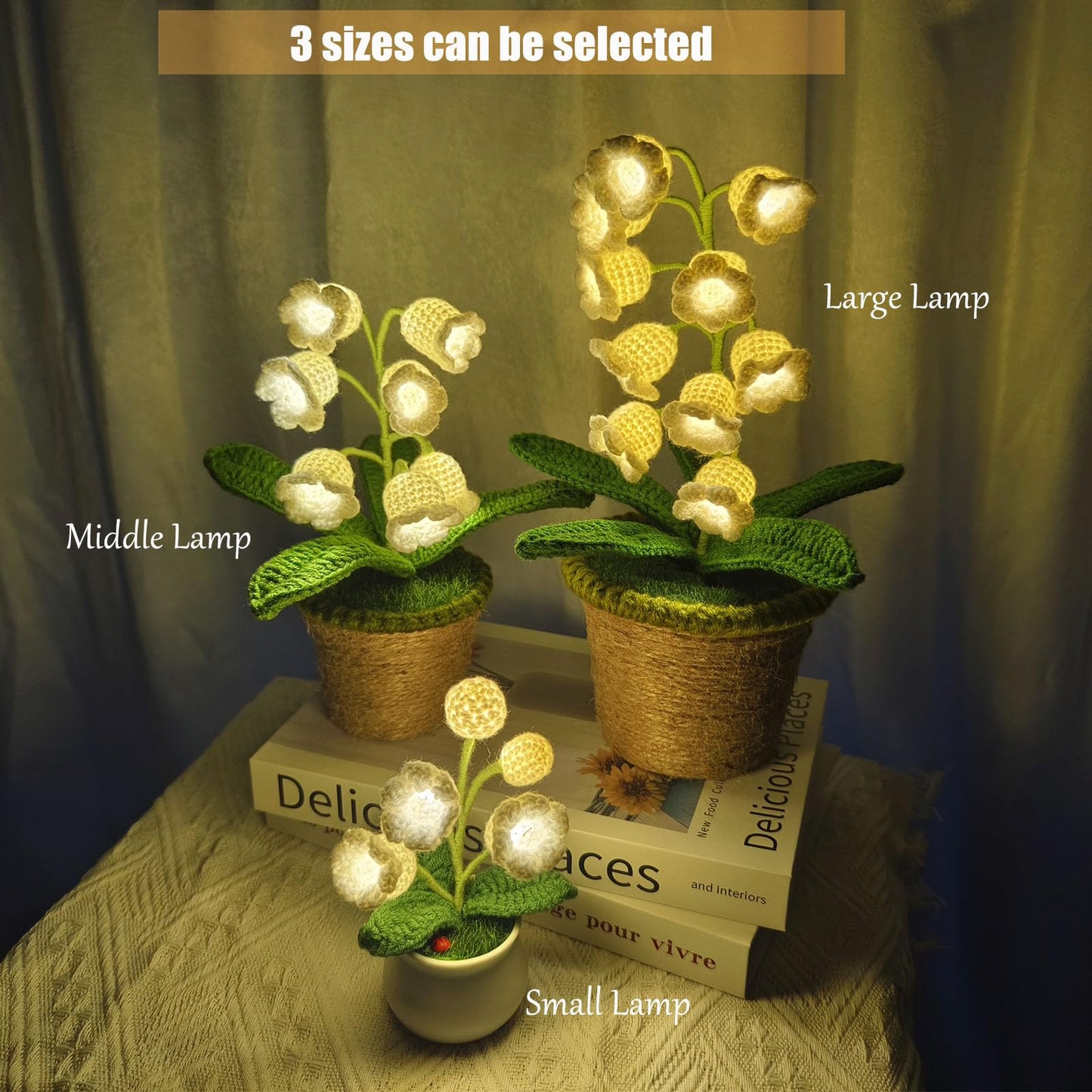 Crochet Lily of The Valley Table Lamp