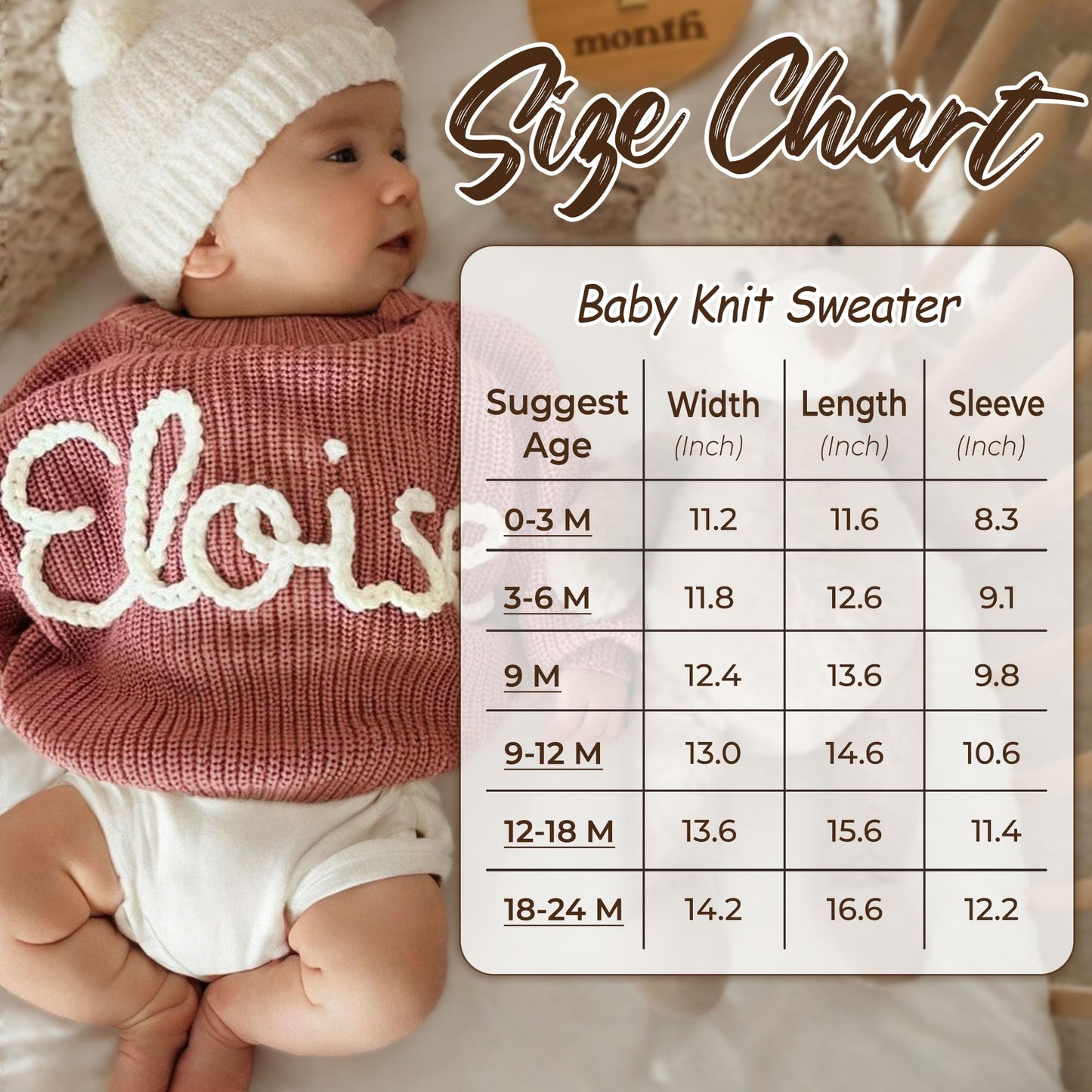 Personalized Knit Baby Sweater