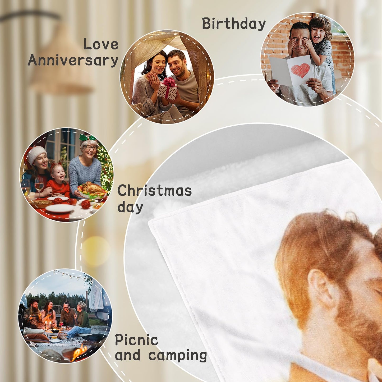 Personalized Blanket with Custom Photos