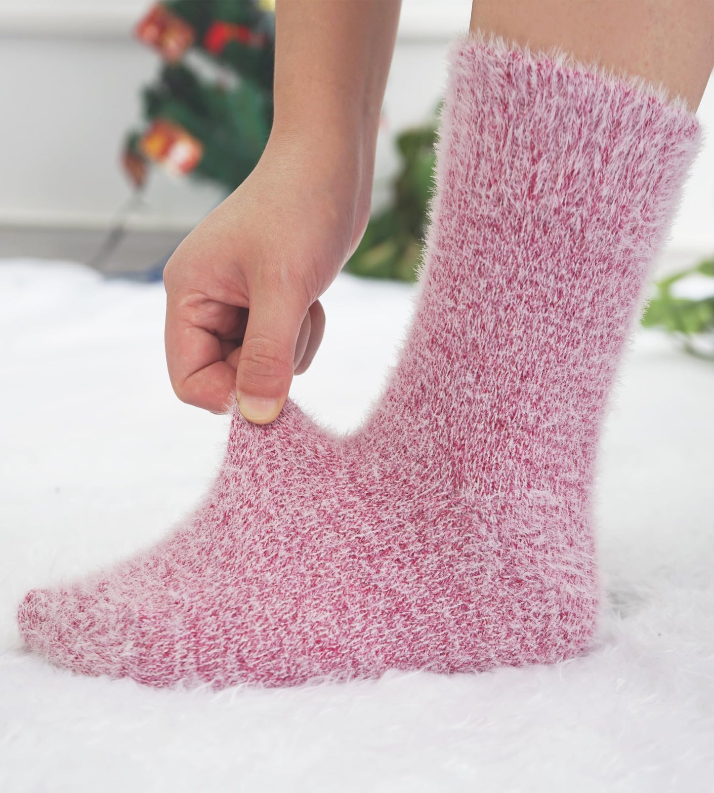 Women's Fuzzy Winter Socks Set, 5 Pack