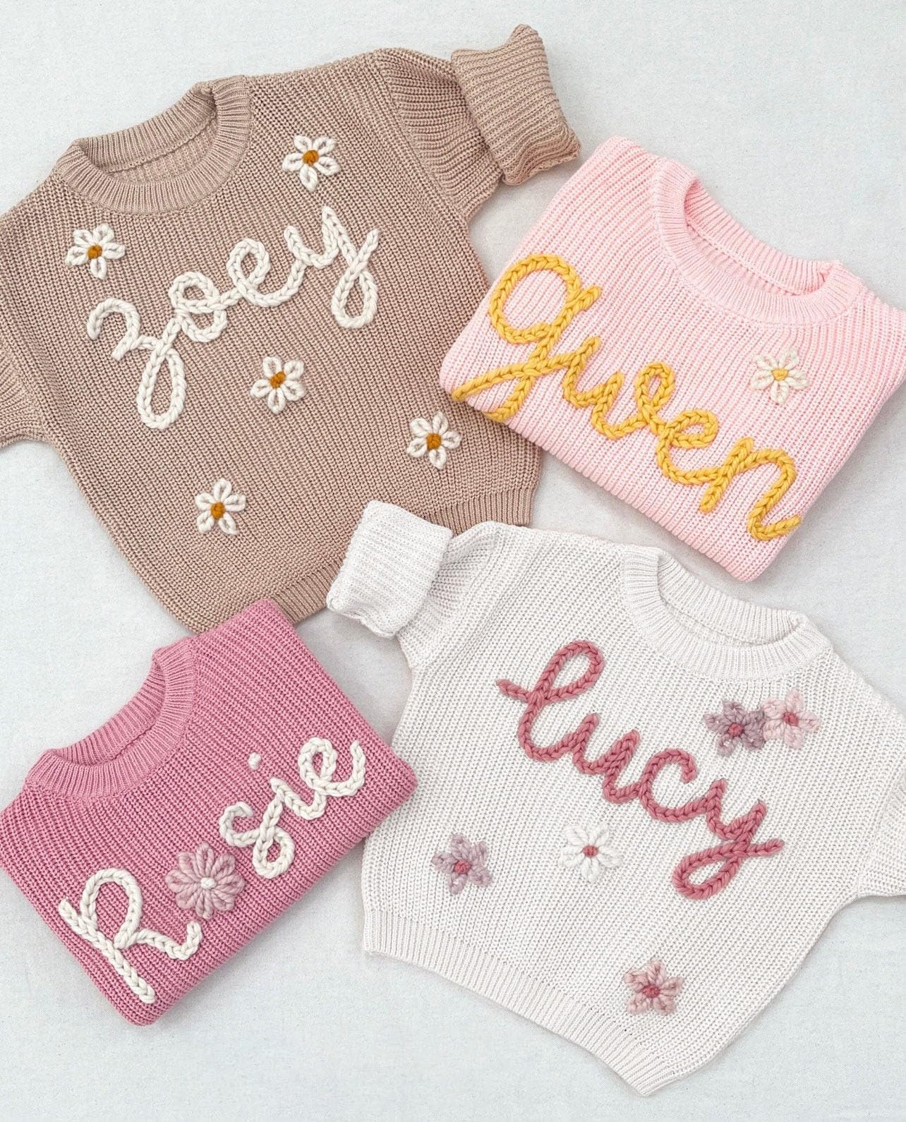 Personalized Knit Baby Sweater