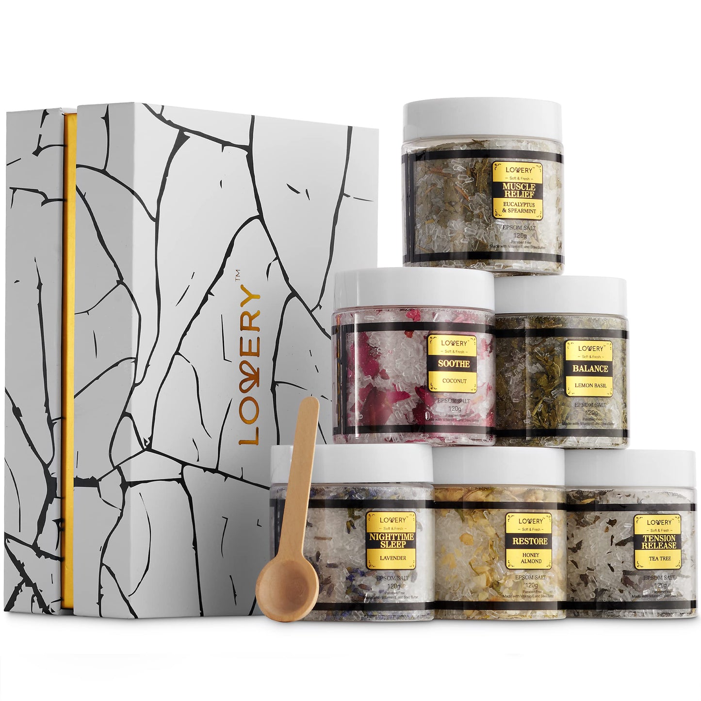 Epsom Bath Salts Gift Set, 6 Pack