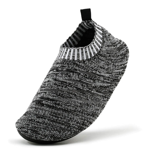 Baby/Toddler Stretchy Knit Slippers with Non-Slip Rubber Sole