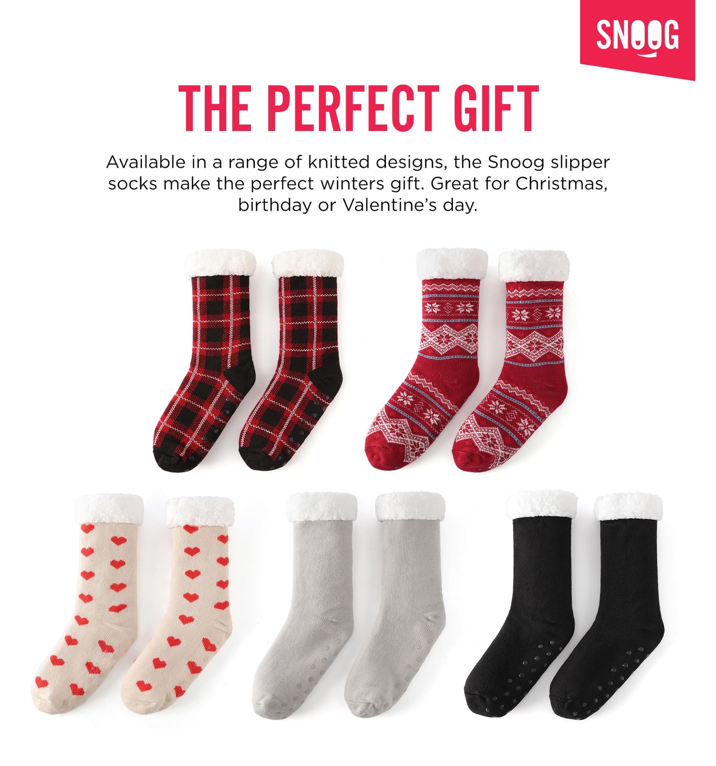 Women's Thick Fleece Lined Heart Socks