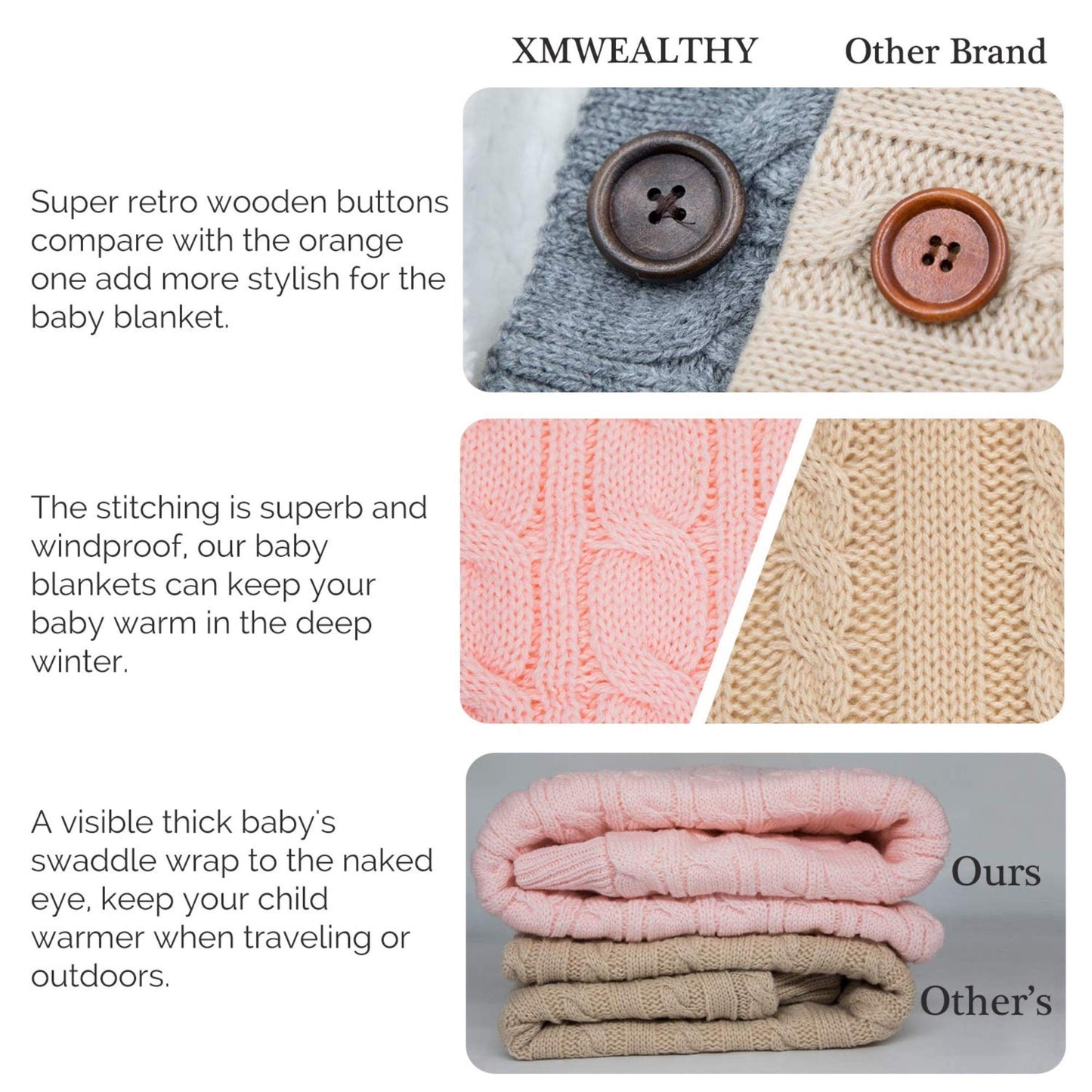 *Infant Fleece Swaddle Blankets