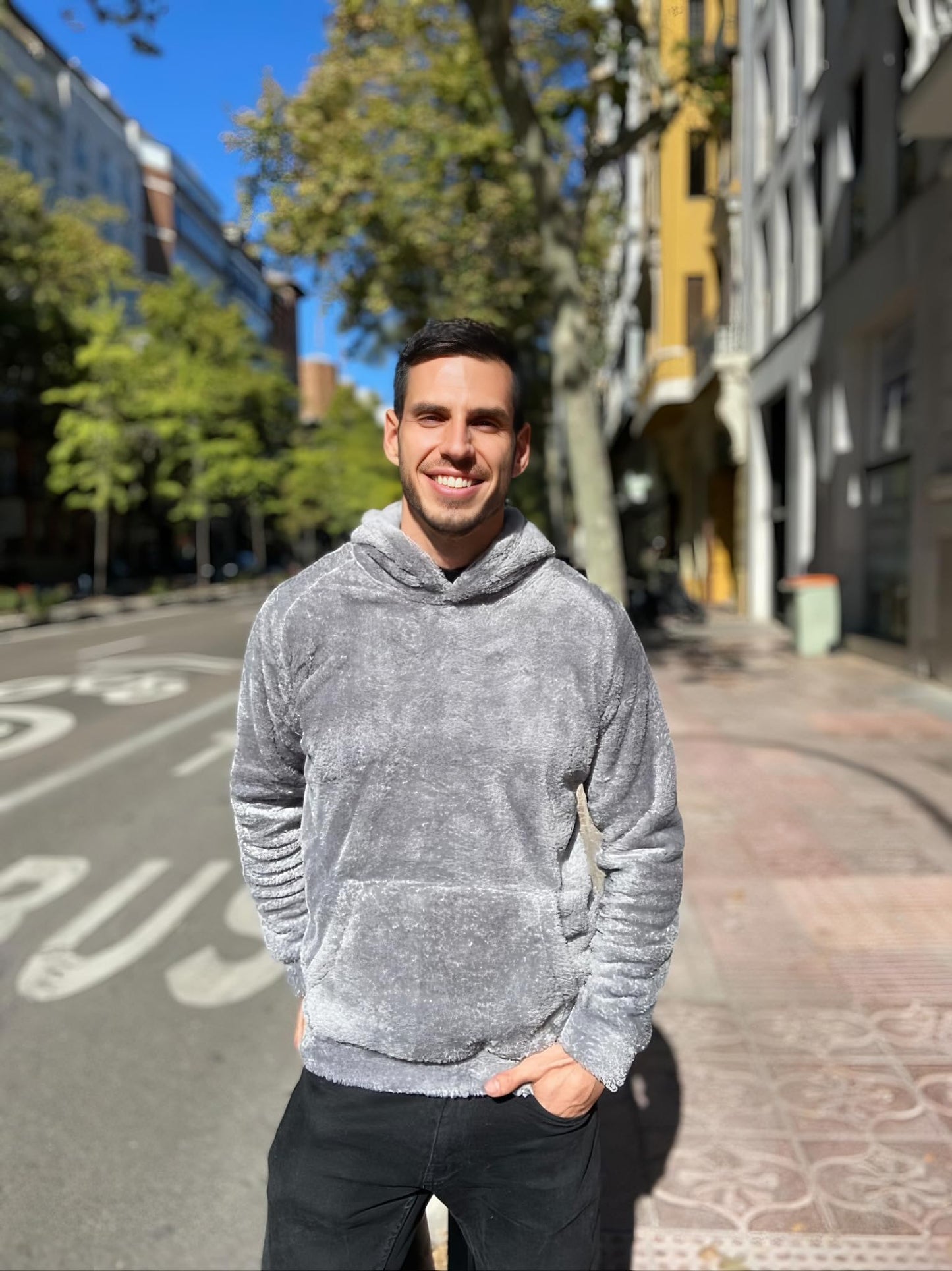 Men's Fuzzy Sherpa Pullover Hoodie