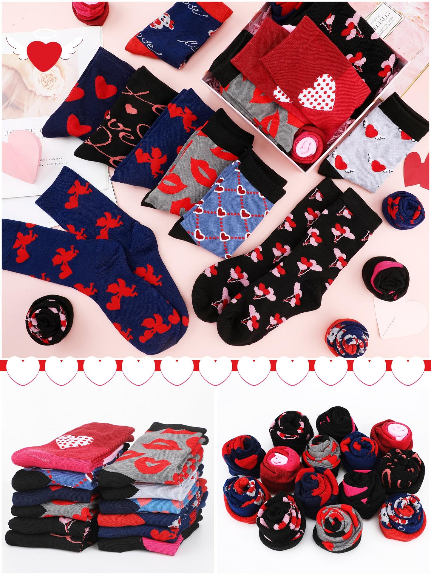 Men's 60 Pair Valentine's Day Socks