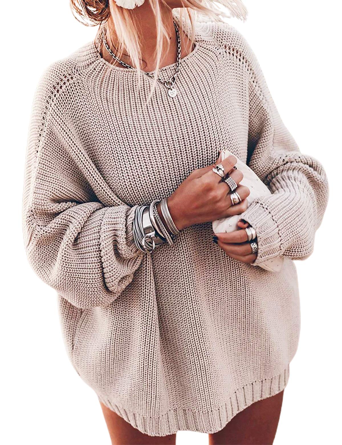 Women's Oversized Chunky Knit Pullover Sweater