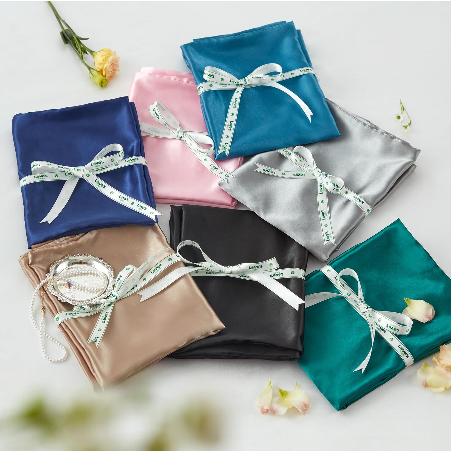 Satin Cooling Pillow Covers - Set of 2
