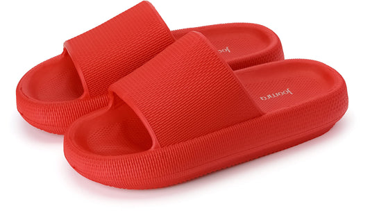 Unisex Red Pillow Slides Slippers