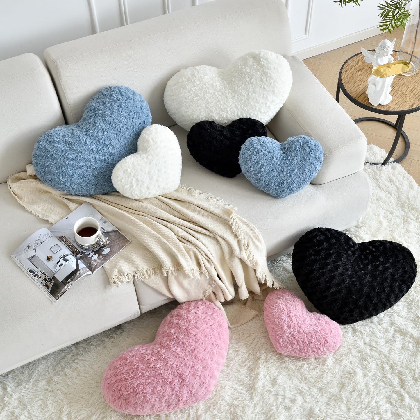 Black Heart Plush Pillow