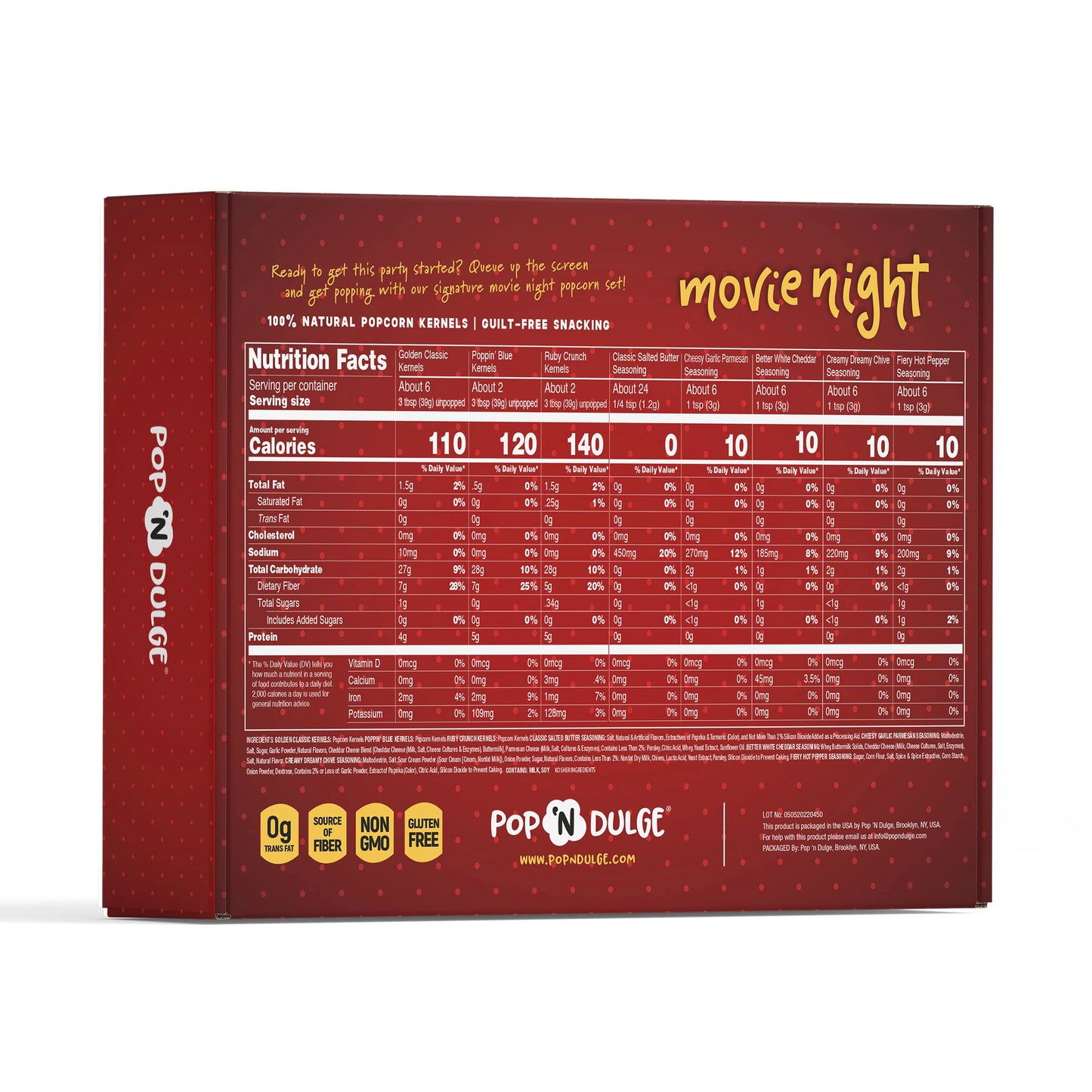 Valentine's Day Movie Night Popcorn Gift Set