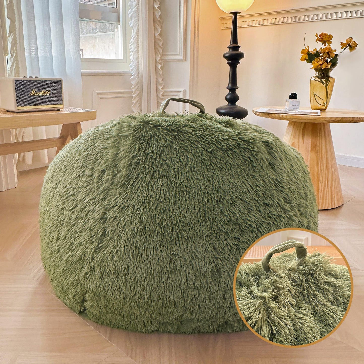 Faux Fur Bean Bag Chair Cover