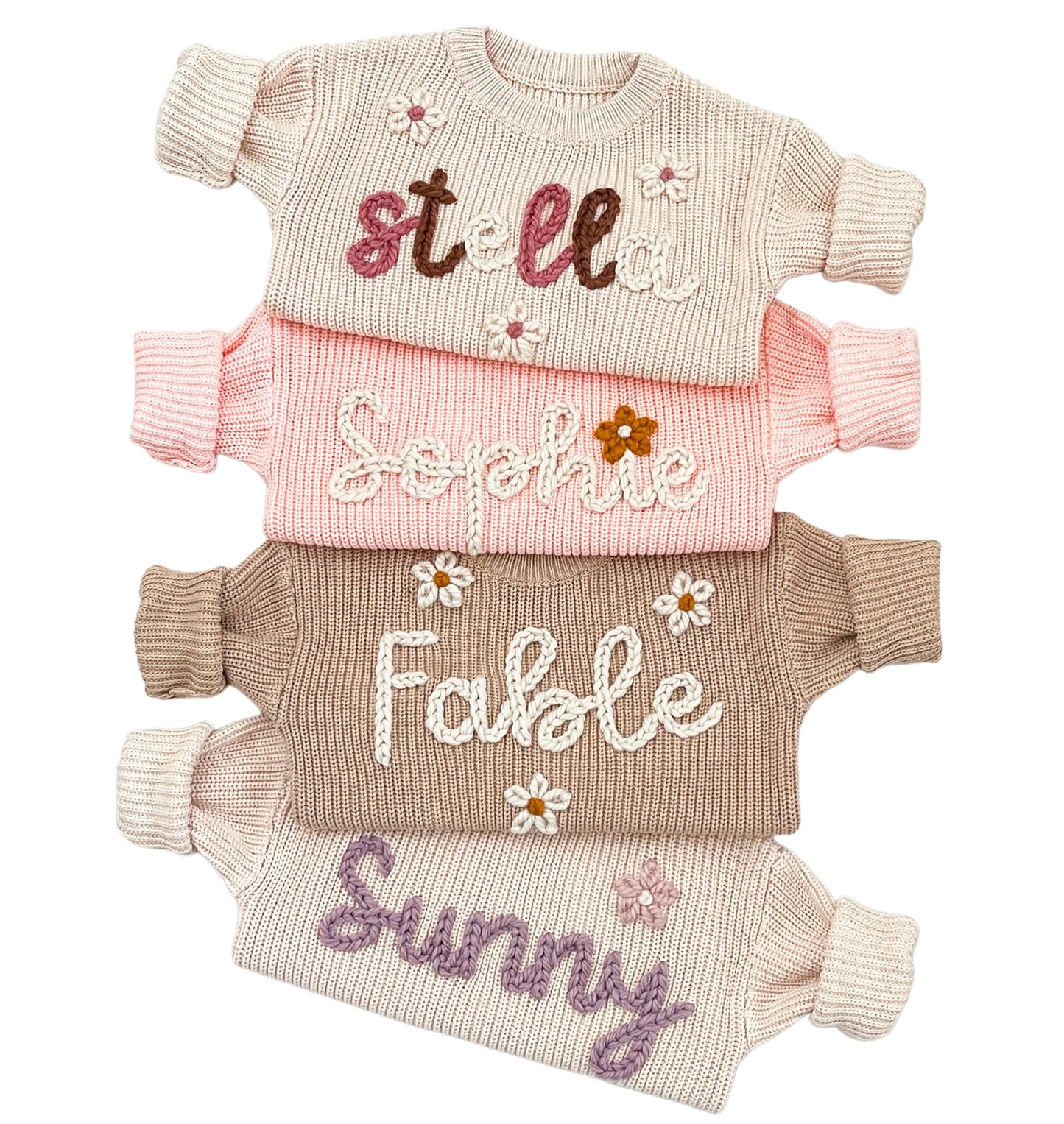 Personalized Knit Baby Sweater
