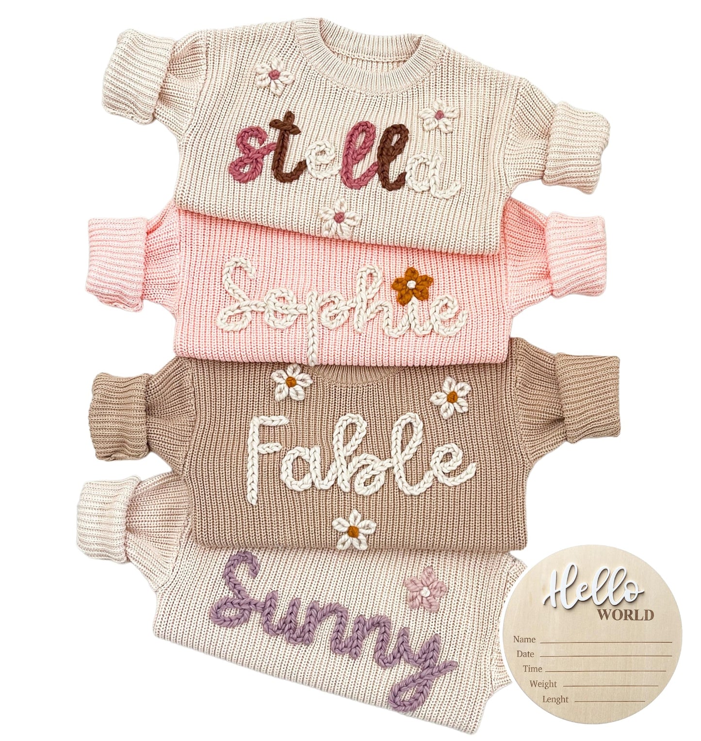 Personalized Knit Baby Sweater