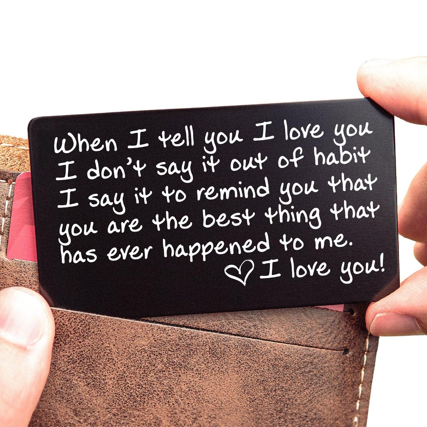 "I Love You" Card for Wallet