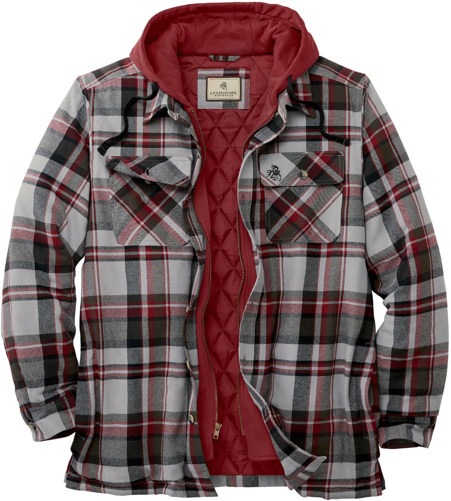 Men's Windstorm Plaid Hooded Shirt Jacket