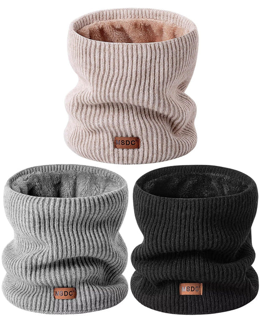 Winter Thermal Fleece Neck Gaiters - 3 Pack