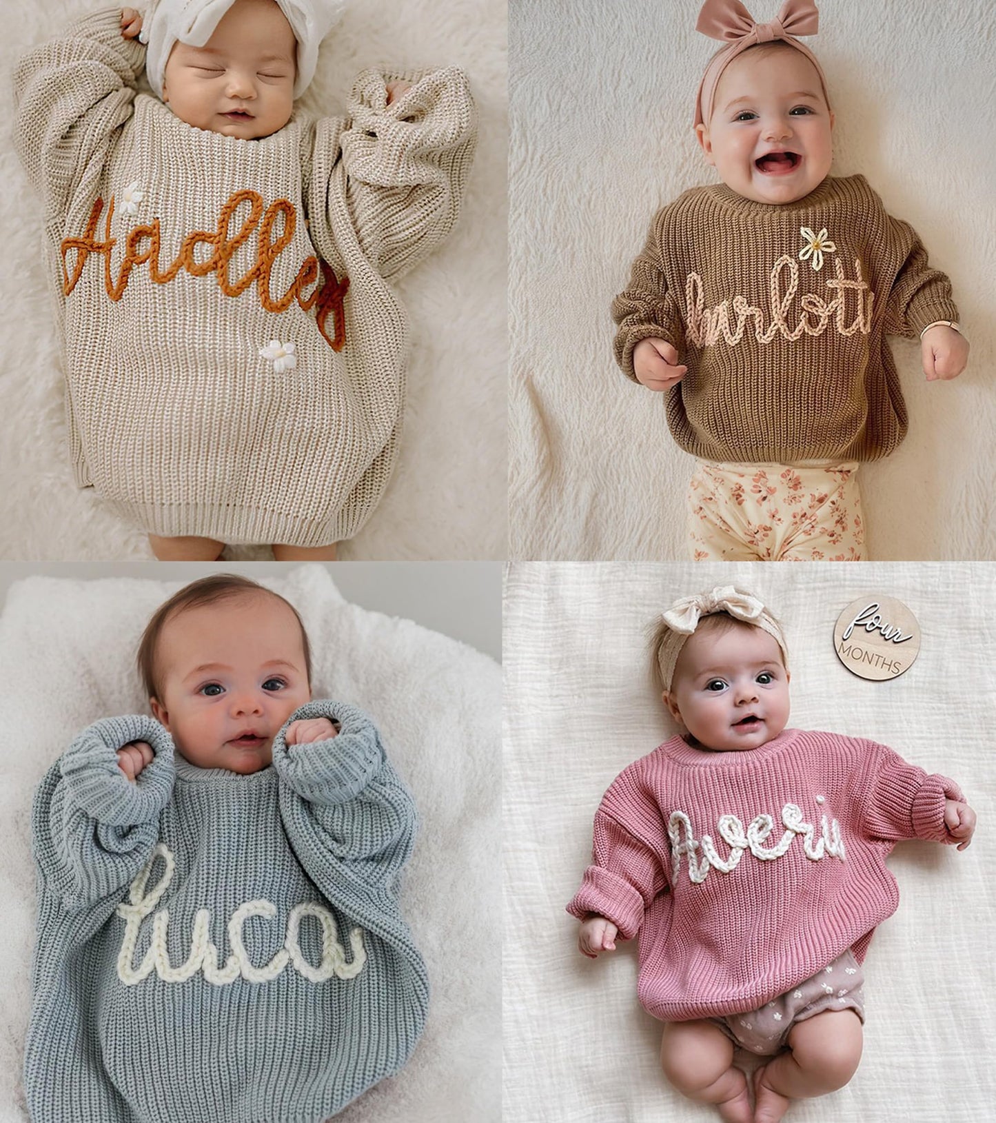 Personalized Knit Baby Sweater
