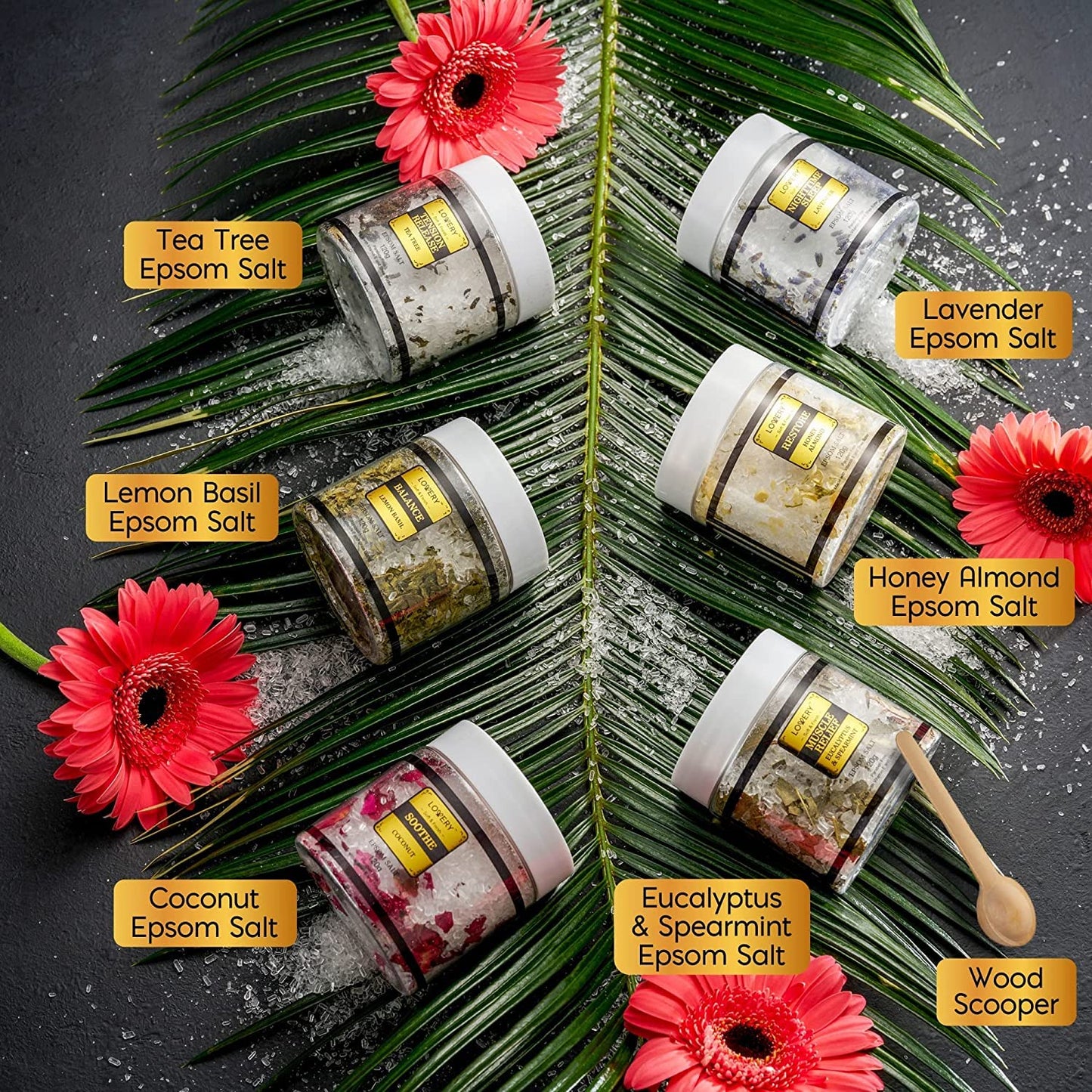 Epsom Bath Salts Gift Set, 6 Pack