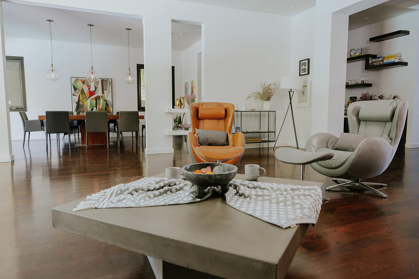 *NOUHAUS Heated Classic Massage Chair Full Body and Spot Massaging Recliner with Ottoman, Bluetooth Speaker, in-Chair Charger. Portable Shiatsu Body Massager Chair (Caramel, Leather)