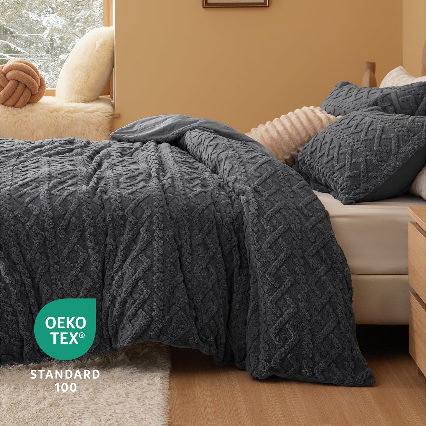 Fluffy Faux Fur Duvet Cover Set