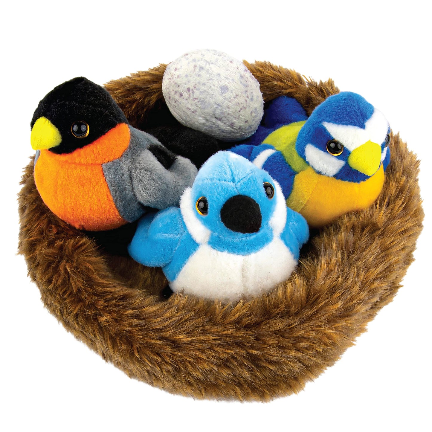 Bird Nest with Baby Birds Plushies