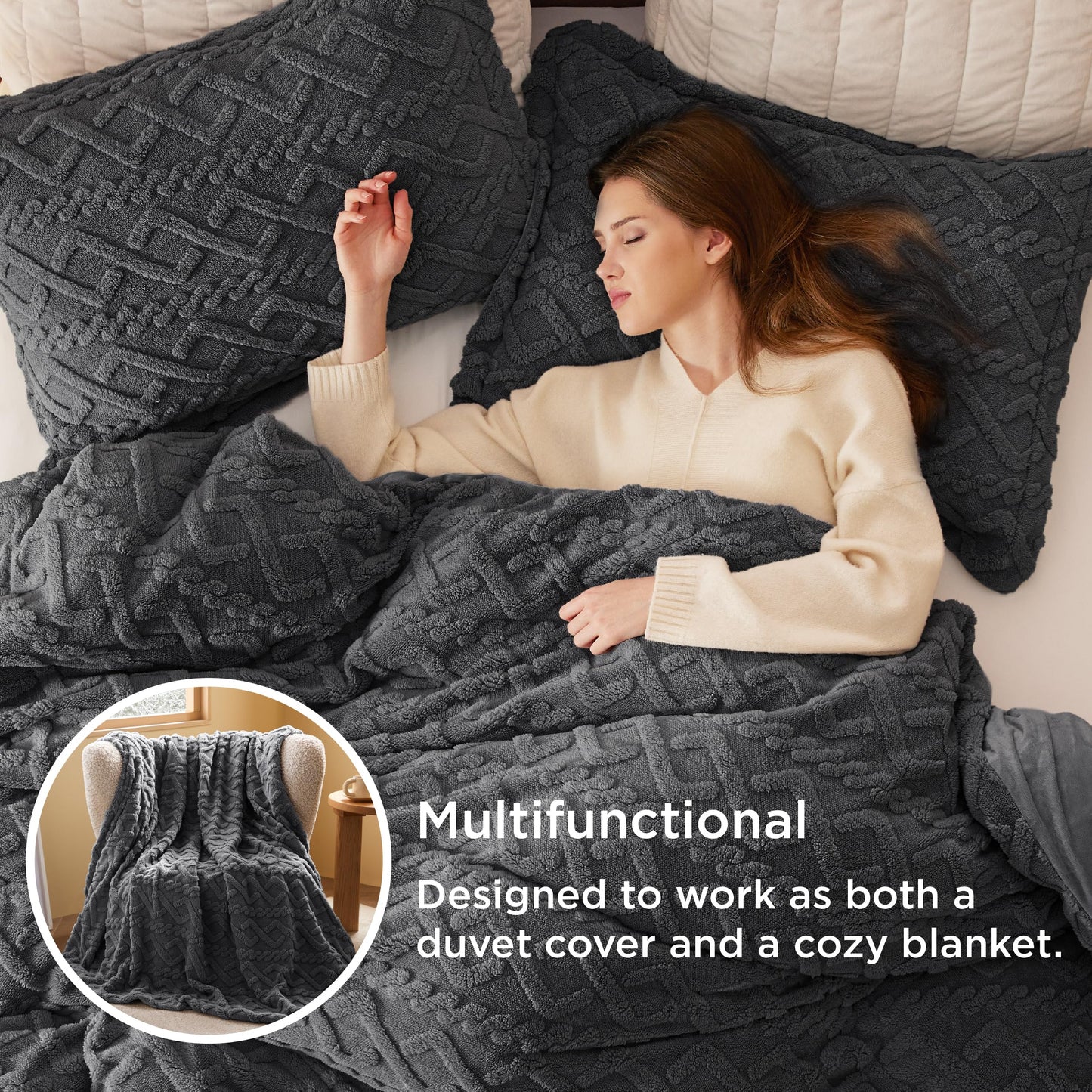 Fluffy Faux Fur Duvet Cover Set