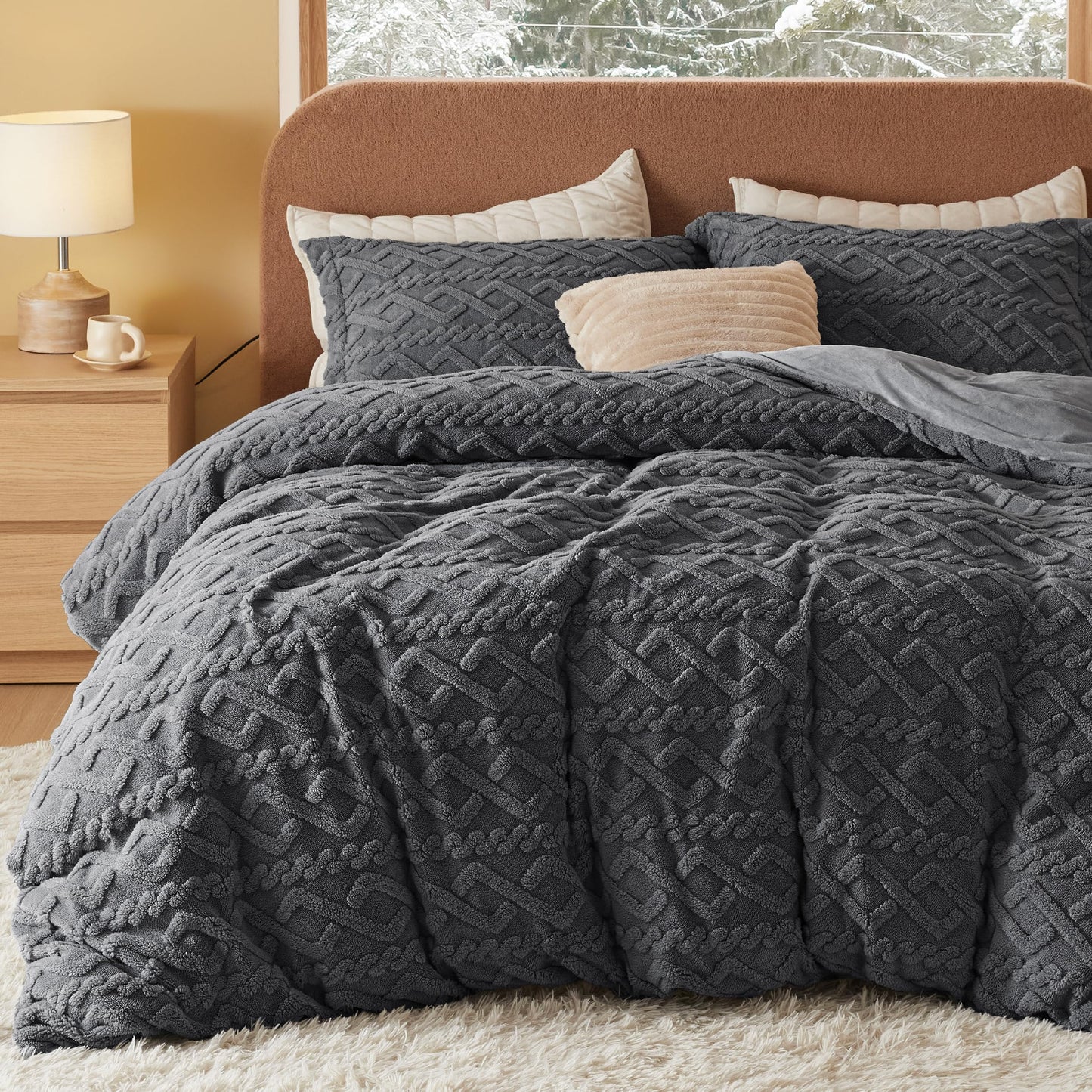 Fluffy Faux Fur Duvet Cover Set